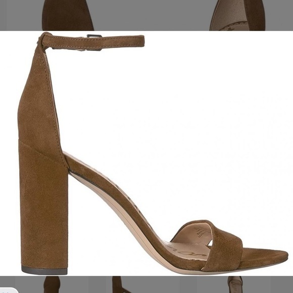 Sam Edelman Hazelnut Yaro Block Heel Ankle Strap Sandals Size 10.5 - Picture 2 of 12